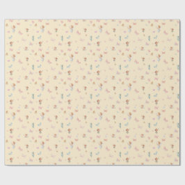 Papel De Presente Padrão de Fada Pastel Design de Borboleta Fofo par