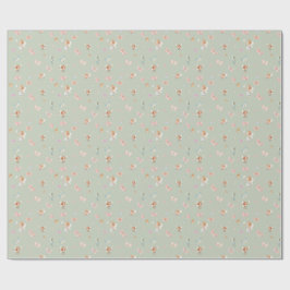 Papel De Presente Padrão de Fada Pastel Design de Borboleta Fofo par