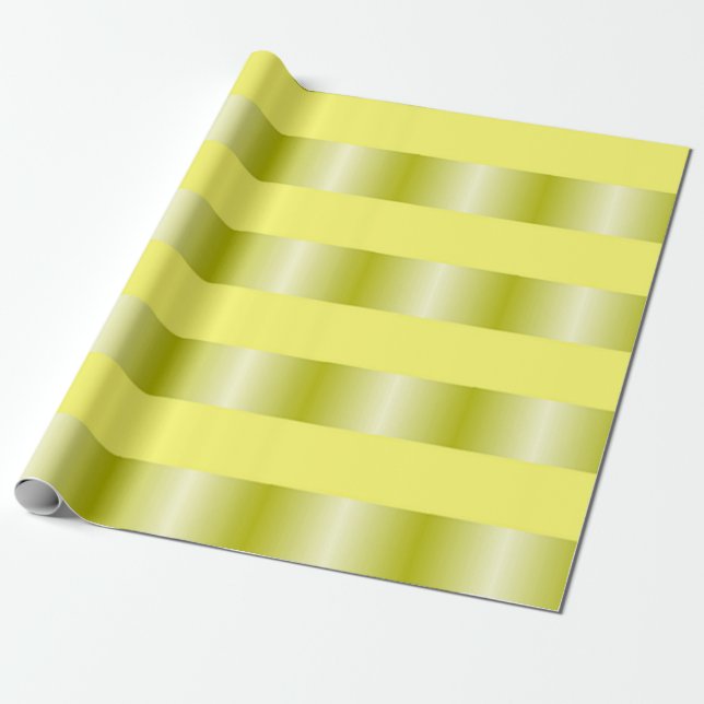 Papel De Presente Padrão de faixas de gradiente amarelo (Desenrolado)