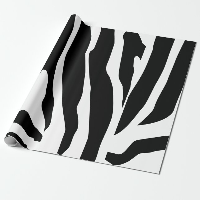Papel De Presente Padrão de faixas de impressão zebra (Desenrolado)