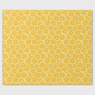 Papel De Presente Padrão de fatia de limão