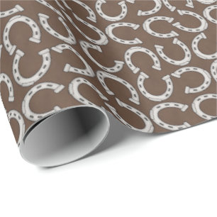Papel De Presente Padrão de ferradura Country Western