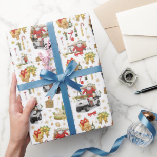Papel De Presente Padrão de festa de Natal de golfe “Let’s Par-Tee”