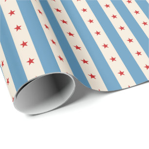 Papel De Presente Padrão de festa Vintage Circus Stars & Stripes R