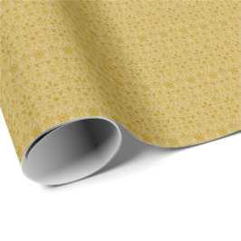 Papel De Presente Padrão de Filigrana Dourado e Dourado 