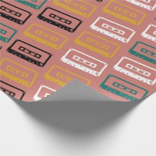 Papel De Presente Padrão de fita cassete