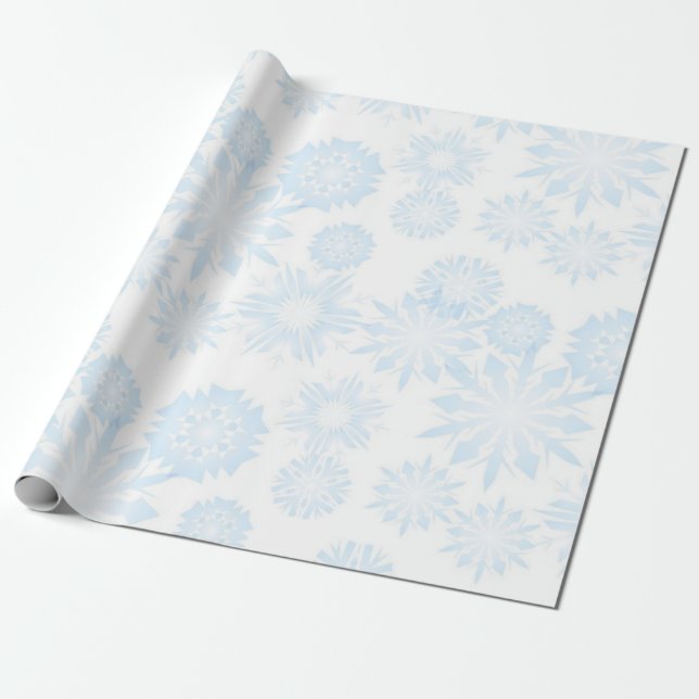 Papel De Presente Padrão de flocos de neve (Desenrolado)