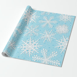 Papel De Presente Padrão de flocos de neve