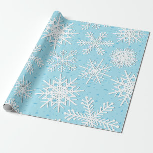 Papel De Presente Padrão de flocos de neve