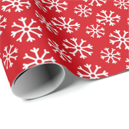 Papel De Presente Padrão de Flocos de Neve do inverno