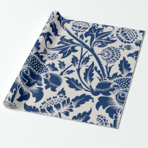 Padrão de Flor Azul Vintage