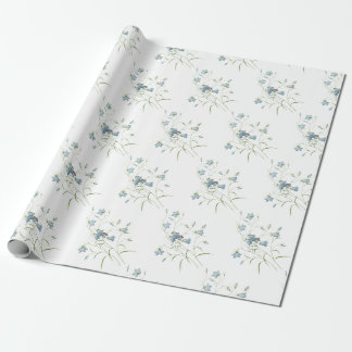 Papel De Presente Padrão de Flor de Campanula