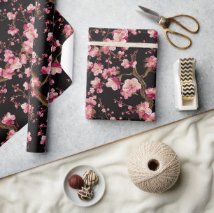 Papel De Presente Padrão de Flor de Cerejeira Sakura