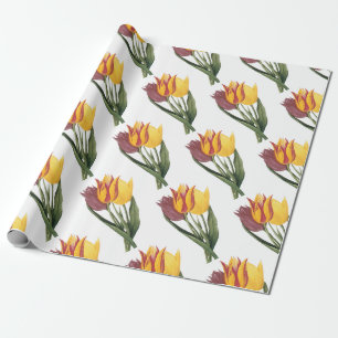 Papel De Presente Padrão de Flor de Tula