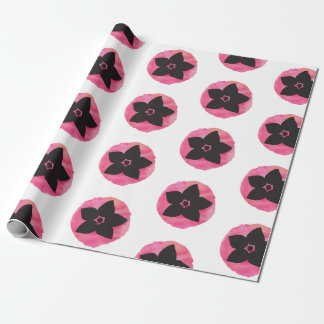 Papel De Presente Padrão de Flor Havaiano Rosa