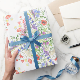 Papel De Presente Padrão de flor selvagem