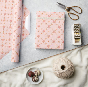 Papel De Presente Padrão de Flor Silvestre