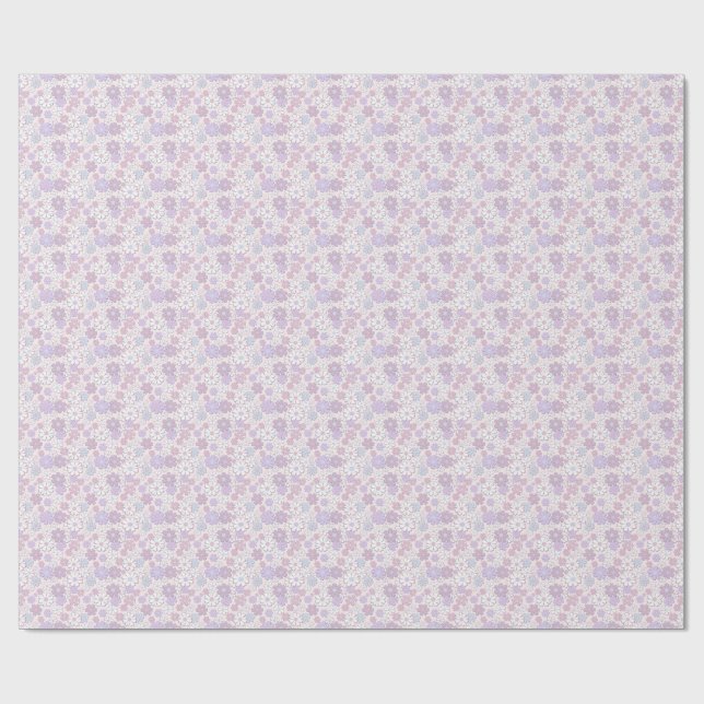 Papel De Presente Padrão de Flor Y2K (Aberto)