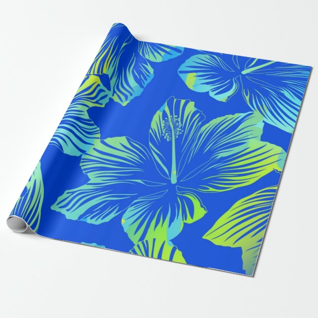Papel De Presente Padrão de flores (Desenrolado)