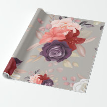 Padrão de flores coloridas incluindo rosas