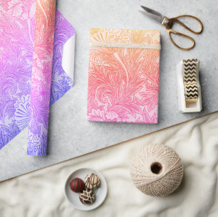 Papel De Presente Padrão de flores da vindima