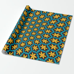 Papel De Presente Padrão de Flores de Abstrato Bonito