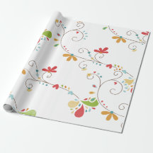 Padrão de Flores de Cor de Água Fundo Personalizad