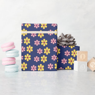 Papel De Presente Padrão de flores grandes e bonitas