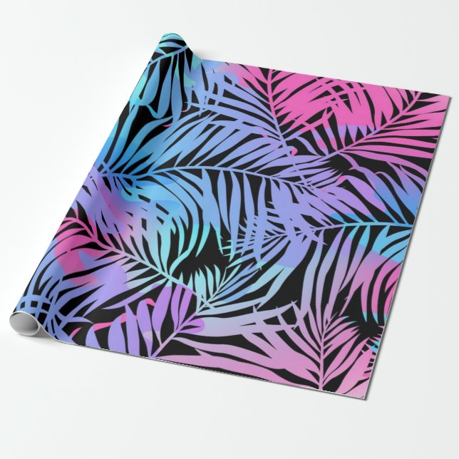 Papel De Presente Padrão de folhas (Desenrolado)