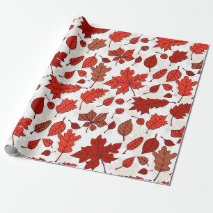 Papel De Presente padrão de folhas de outono