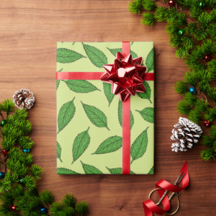 Papel De Presente Padrão De Folhas, Padrão De Folha, Folhas De Prima
