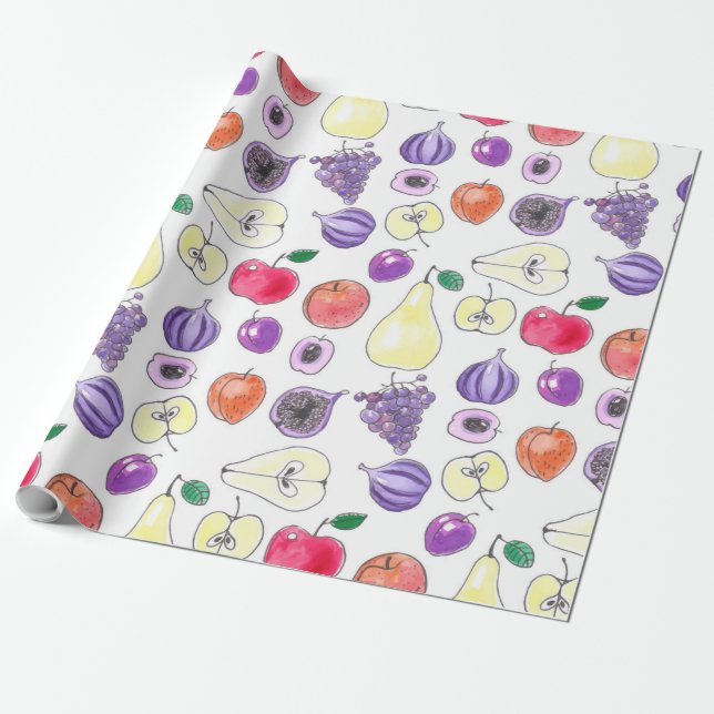 Papel De Presente padrão de fruta (Desenrolado)