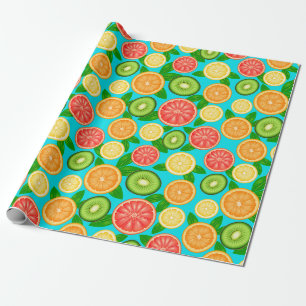 Papel De Presente Padrão de Fruta