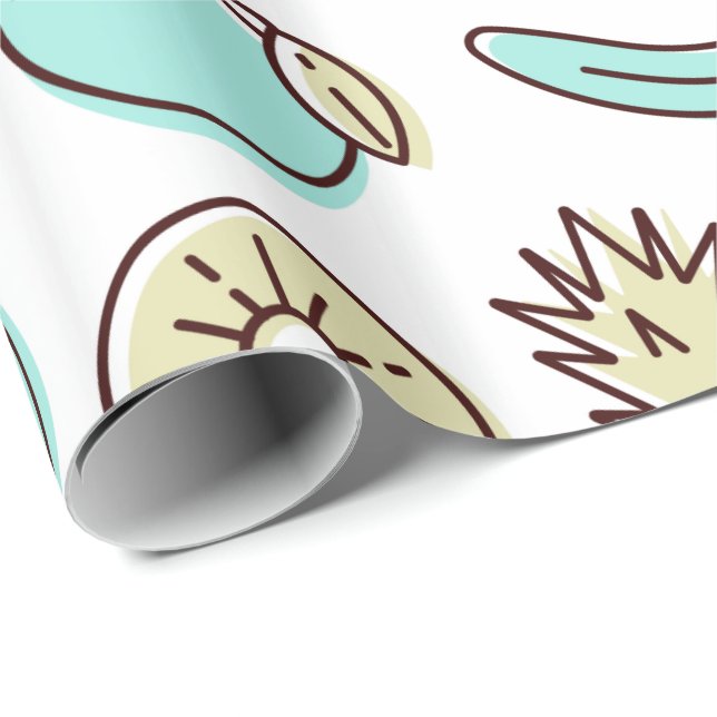 Papel De Presente Padrão de Fruta Bonita Sumário Padrão de Tema (Ponta do rolo)