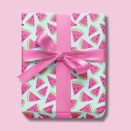 Papel De Presente Padrão de Fruta de Melancia Tropical