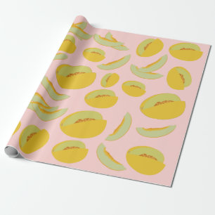 Papel De Presente Padrão de Fruta dos Melões de Honeydew
