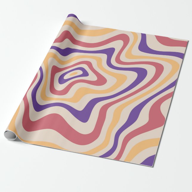 Papel De Presente Padrão de fundo da explosão solar retrorreflectora (Desenrolado)
