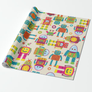 Papel De Presente Padrão de Fundo Invisível e Inclinável com Rob 
