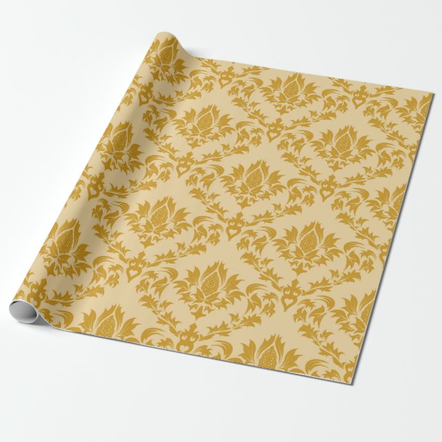 Papel De Presente Padrão de fundo sem descontinuidades do Damask, ab (Desenrolado)