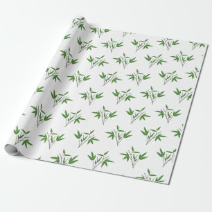 Papel De Presente Padrão de galhos de bambu
