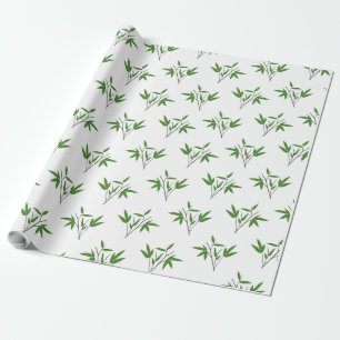 Papel De Presente Padrão de galhos de bambu