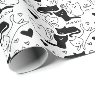 Papel De Presente Padrão de Galore do gatinho