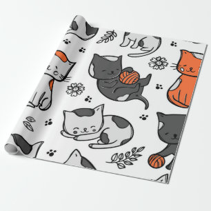 Papel De Presente Padrão de gato