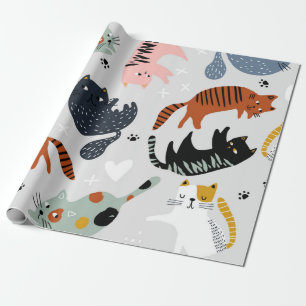 Papel De Presente Padrão de gato