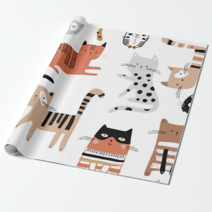 Papel De Presente Padrão de gato