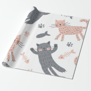 Papel De Presente Padrão de gato
