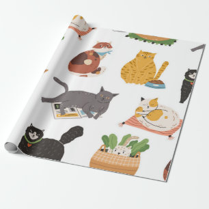 Papel De Presente Padrão de gato