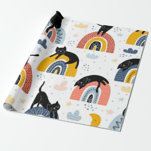 Papel De Presente Padrão de gato