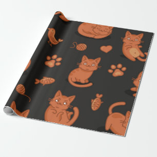 Papel De Presente Padrão de gato