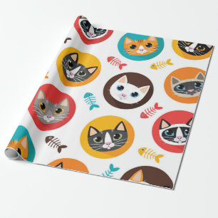 Papel De Presente Padrão de gato